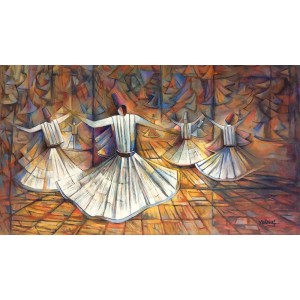 Muhammad Yousuf, 24 x 42 Inch, Acrylic on Canvas, Figurative Painting, AC-MYSF-043